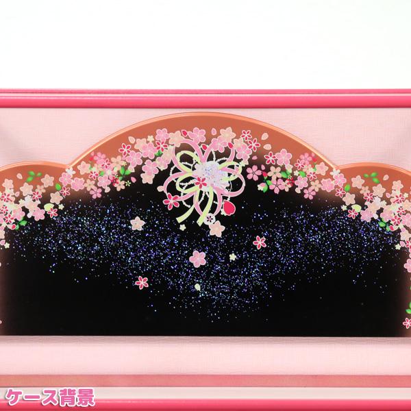 ◇特典付【展示現品】雛人形 ケース飾り ラメ入り背景 親王飾り ◇特典付【展示現品】雛人形 ケース飾り ラメ入り背景 親王飾り
