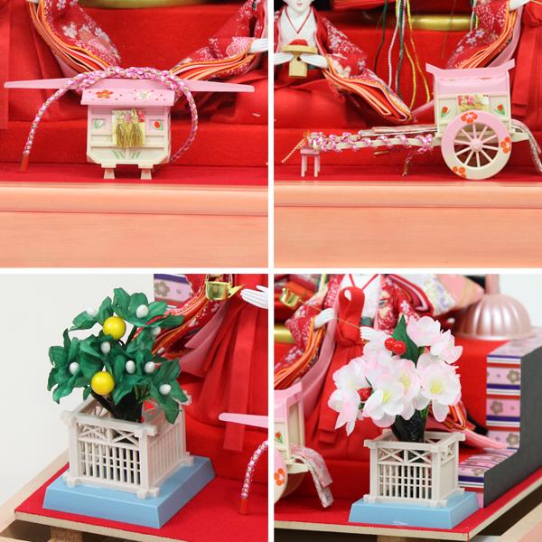 保障できる保障できる雛人形 衣裳着 ケース飾り 五人飾り 衣裳着人形