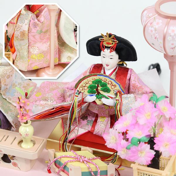 雛人形 衣裳着 ケース飾り 親王飾り 衣裳着人形 お雛様 ピンク