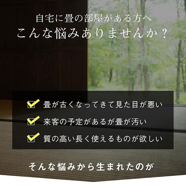 い草上敷き(撥水ほほえみ)日本製 本間2畳 約191×191cm 純国産 い草 上敷き はっ水 カーペット 双目織｜next-life-style｜02