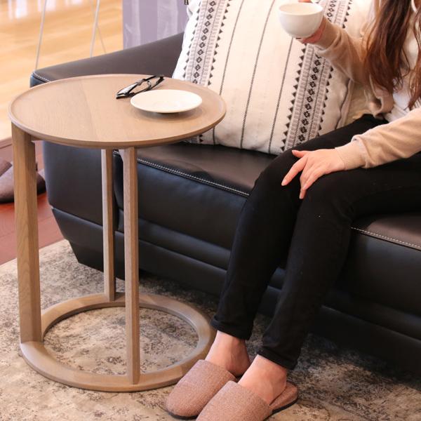 karimoku 木製 円形サイドテーブル カリモク家具 特典付◇カリモク サイドテーブル ナイトテーブル