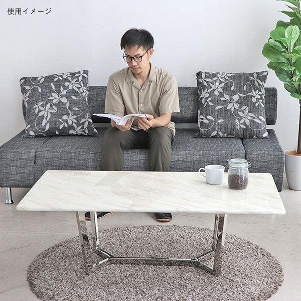 大理石 ローテーブル リビングテーブル センターテーブル 幅125cm 長方形 海外風インテリア マーブル シンプル モダン バレンシア