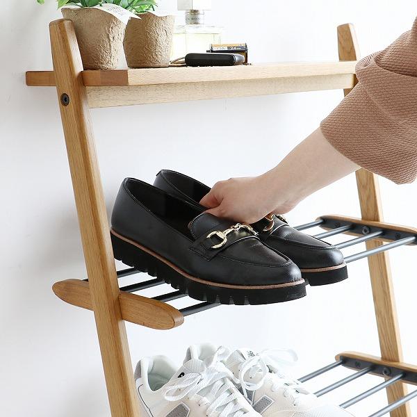 ICHIBA（市場） 【Shoes Rack ILR-3837NA】シューズラック 靴置き 靴