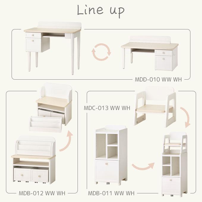 コイズミ 2026年 絵本ラック おままごと おもちゃ箱 お片付け お絵描き 読み書き リビング インテリア【Muppu/ムップ】マルチラック【MDB-012WWWH】収納 koizumi | コイズミファニテック | 10