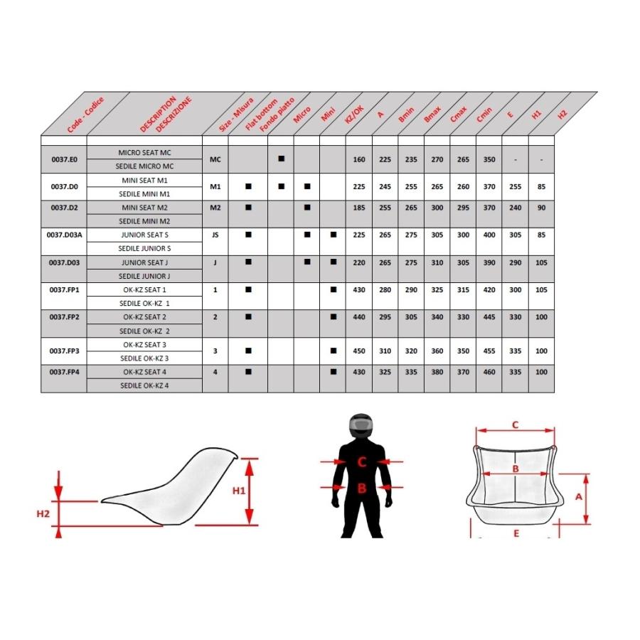 OTKシートフラットボトムMINI/Junior TONY KART系純正シート : NEXT  