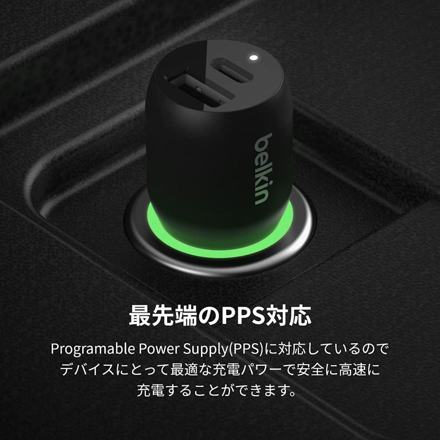 Belkin ベルキン カーチャージャー 車載充電器 CCB004btBK 37W (USB-C 25W + USB-A 12W) USB PD対応 PPS対応 急速充電 iPhone/iPad/Android対応｜next-stage-web｜07