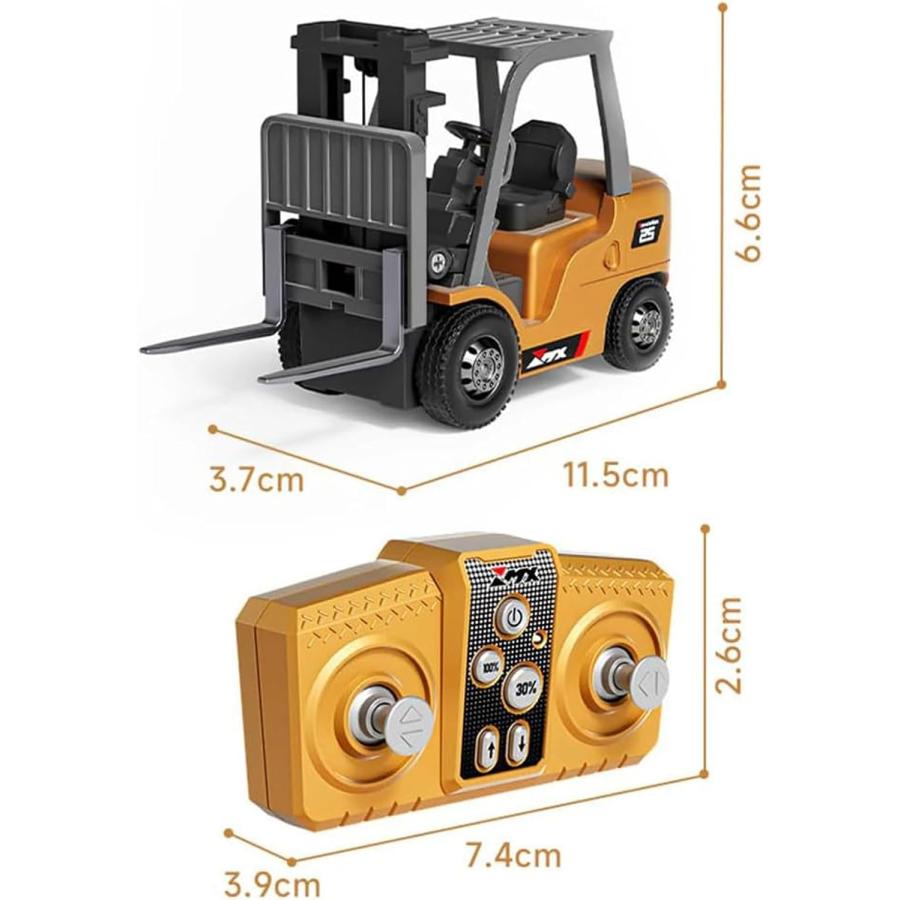 1/64スケール フォークリフト 無線リモコン アーム操作可 トイラジコン ミニ 1/64スケール フォークリフト 無線リモコン アーム操作可 トイ