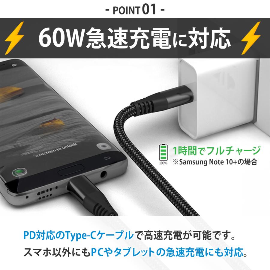 充電ケーブルtype-c 急速 L型 type-c iPhone15 スマホ アイフォン 1m