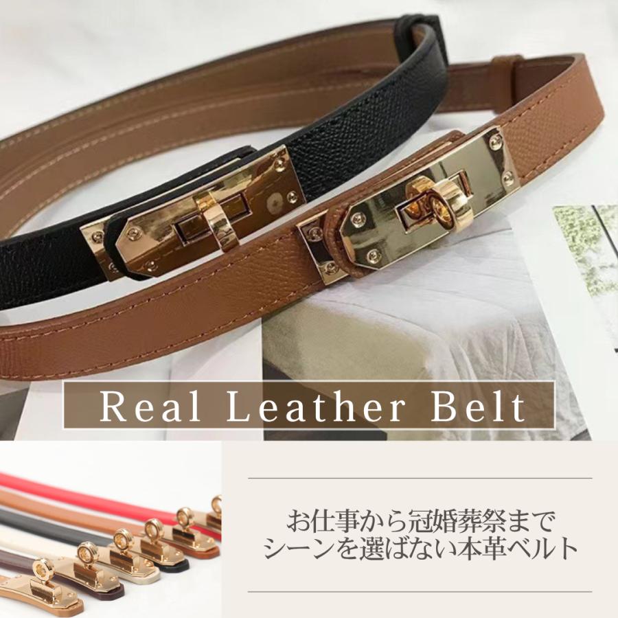 ベルト レディース ワンピース用 本革 おしゃれ 穴なし バックル ゴールド 細 95cm 細身 細め OL 働く女性 無段階調整 ビジネス カジュアル 革 かわいい 細い 黒 |  | 08