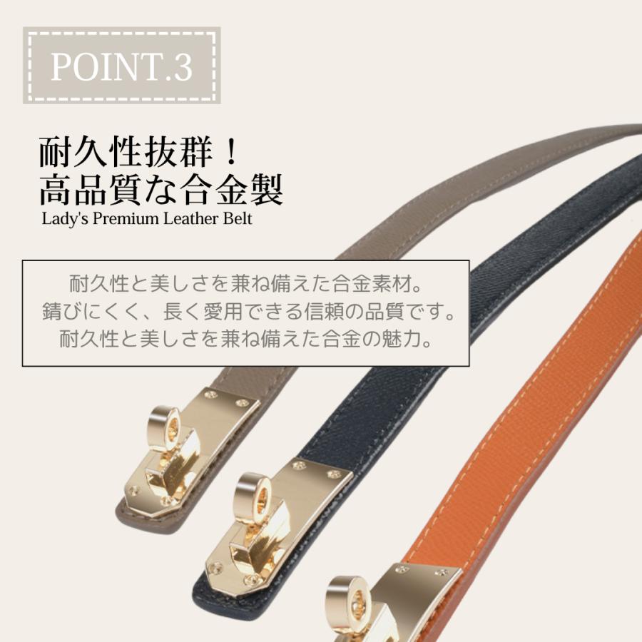 ベルト レディース ワンピース用 本革 おしゃれ 穴なし バックル ゴールド 細 95cm 細身 細め OL 働く女性 無段階調整 ビジネス カジュアル 革 かわいい 細い 黒 |  | 11