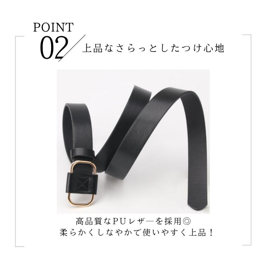 ベルト レディース 穴なし おしゃれ ゴールド スクエア バックル 長さ 自由 調節 細い ゴルフ ワンピース カジュアル スーツ ジーンズ オフィス 上品 シンプル |  | 09