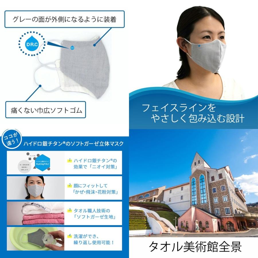 メール便【送料無料】drc 医薬 マスク DR.C ハイドロ銀チタンマスク drc医薬 肌にやさしい４層ガーゼ マスク ガーゼ 洗えるマスク ふつうサイズ 爆買 |  | 03