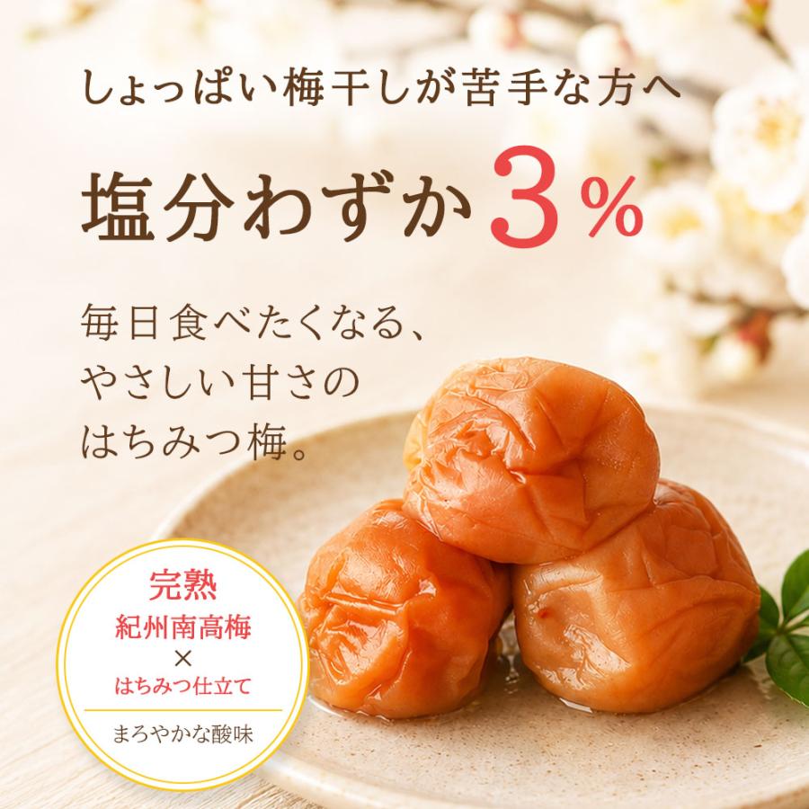 梅干し 訳あり はちみつ 塩分3% お中元 2026 紀州南高梅 減塩 大粒 つぶれ梅 400g ギフト フードロス 爆買 |  | 04