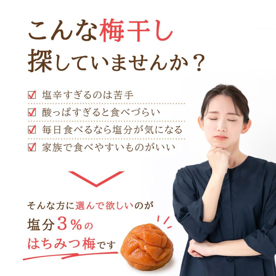 梅干し 訳あり はちみつ 塩分3% お中元 2026 紀州南高梅 減塩 大粒 つぶれ梅 400g ギフト フードロス 爆買 |  | 05