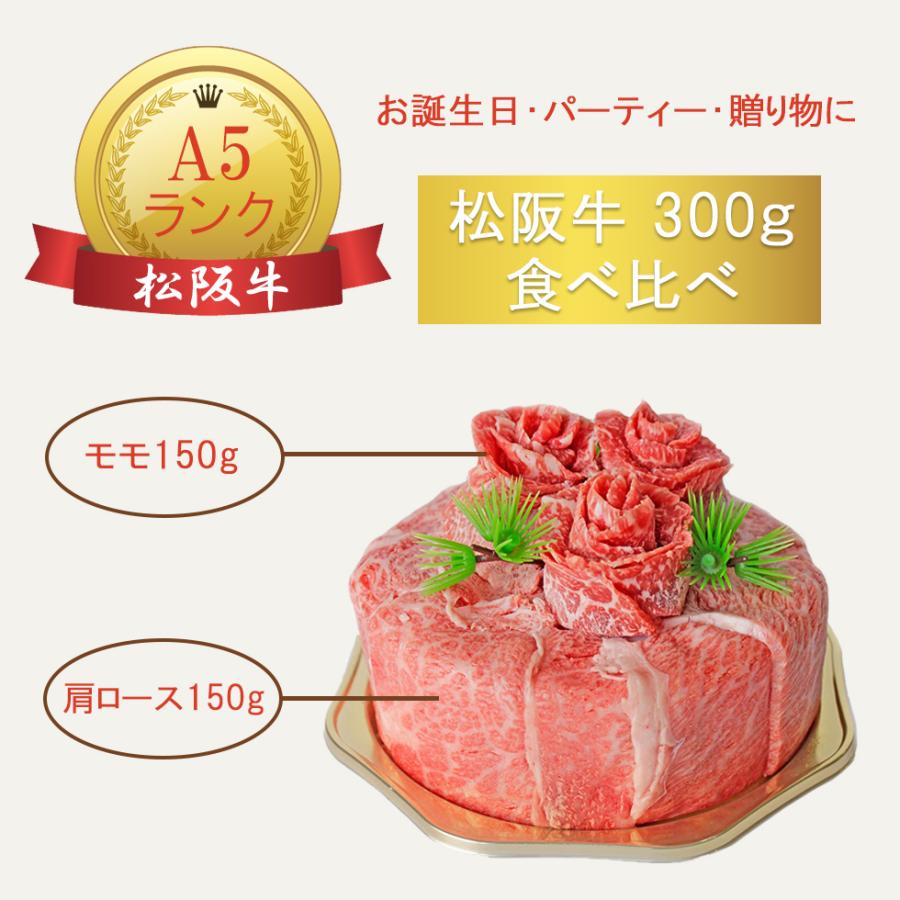 松阪牛 A5等級 ケーキ盛り 誕生日 贈り物 300g 2 3人前 焼肉 すき焼き しゃぶしゃぶ用 肉ケーキ 誕生日ケーキ バレンタインディナー 松阪牛証明書付き Bayu Store 通販 Yahoo ショッピング