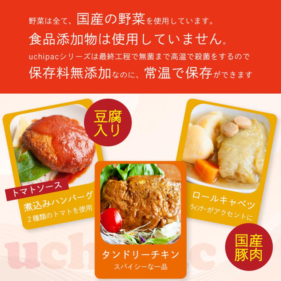 レトルト 常温 非常食 内野家 食品 uchipac 無添加 おかず 23種 セット