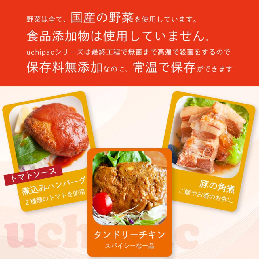 レトルト おかず 無添加 食品 お肉 おかず6種 惣菜 セット 詰め合わせ ギフト uchipac 内野家 備蓄 防災 常温保存 爆買 |  | 01