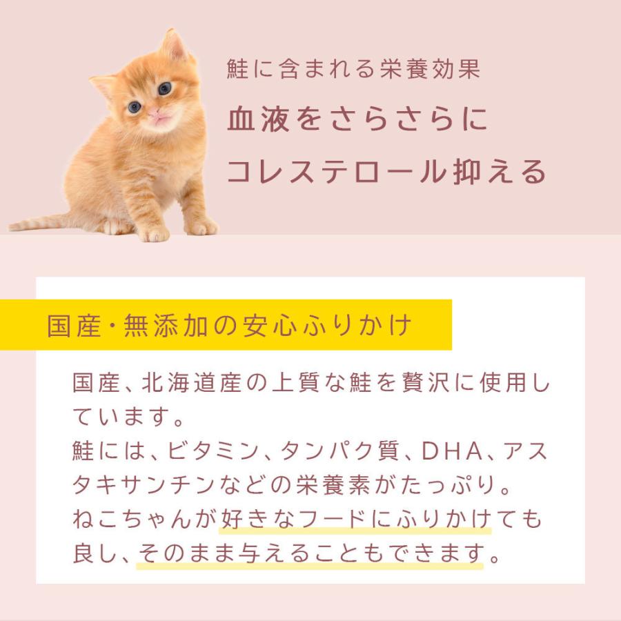 ふりかけ 北海道産 鮭 猫用 鮭節 粗め 30g キャットフード 無添加 無着色 食欲不振 鮭節 国産 爆買 |  | 07