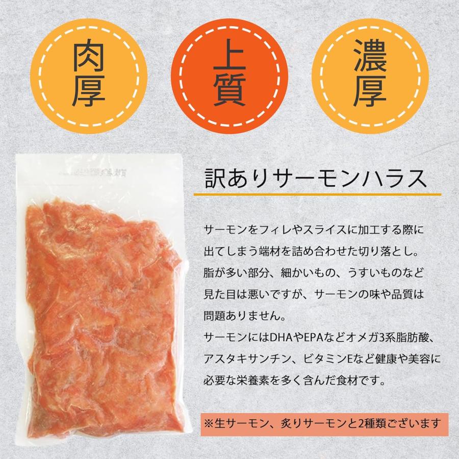 サーモン 訳あり 切り落とし 1kg (500g×2パック) ハラス 生食 刺身 冷凍 |  | 04