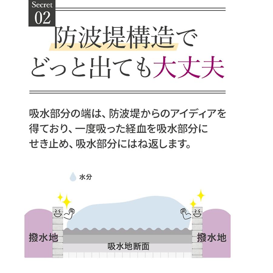 サニタリーショーツ Lサイズ 吸水パンツ レディース ブラック 黒 9層構造(ナプキン5枚分の吸収) メッシュ素材 ノンケミカル サスティナブル 生理 おりもの 爆買 |  | 04