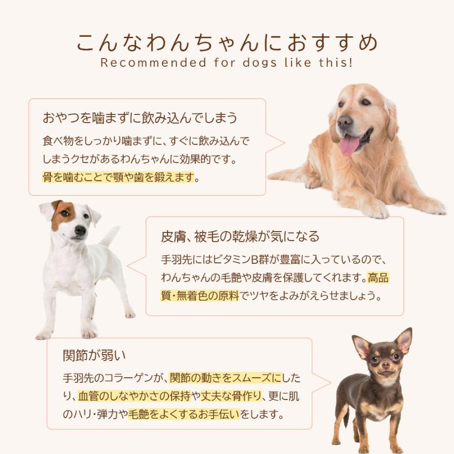 手羽先 60g アニマルシェ公式 獣医師監修 国産 無添加 無着色 犬用おやつ ペット用 犬用 犬 おやつ 鶏肉 チキン 骨まで食べられる手羽先 高タンパク コラーゲン |  | 04