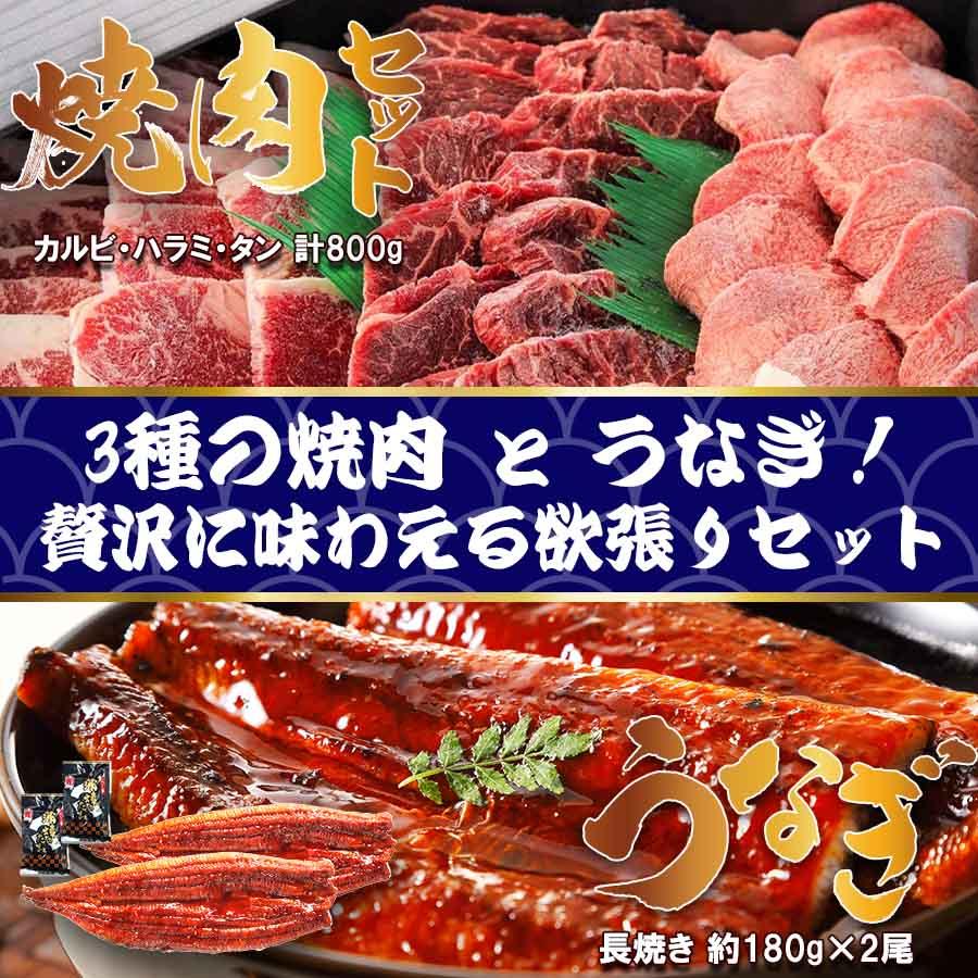 国産 うなぎ 2尾 ＆ 3種の 焼肉セット (欲張りセット) ギフト 高級｜next1021｜02