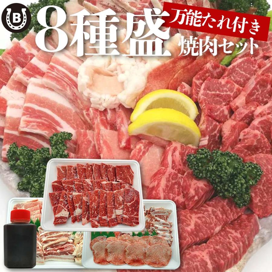 お肉 盛り合わせ 8種 約1,850g ( 4-5人前 ) 大容量セット ｜お肉専門店仕入れ｜ 万能タレ付き カルビ テッチャン ハラミ 盛り 合わせ 焼肉セット 爆買 | 