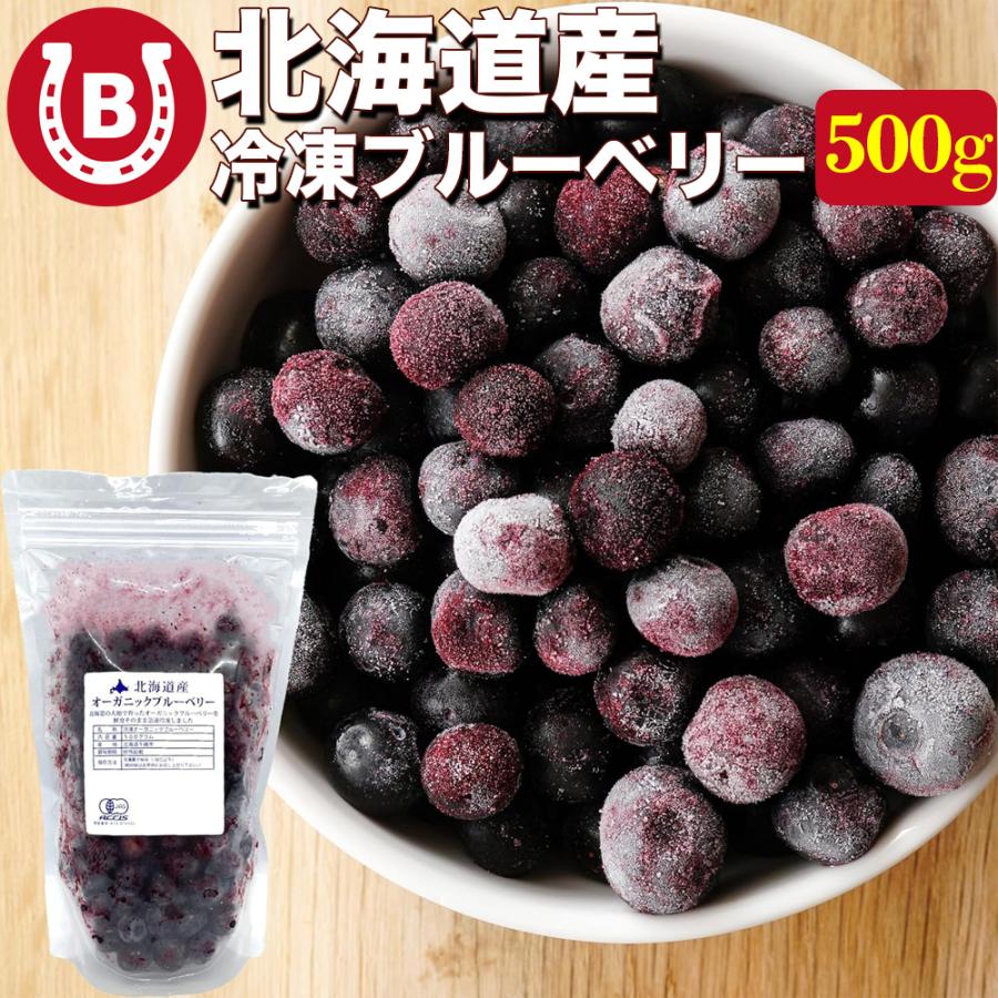 北海道産 冷凍 ブルーベリー 500g オーガニック 有機 JAS認証 砂糖不使用 保存料添加物不使用 小分け 国産ブルーベリー 爆買 | 
