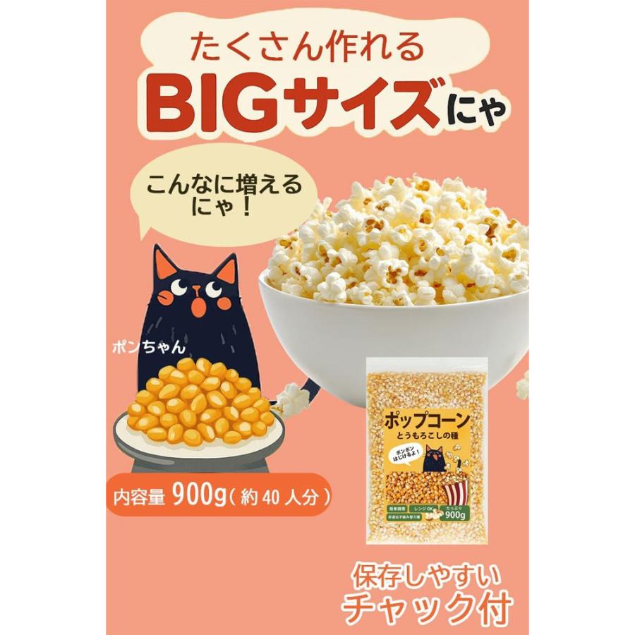 ポップコーン種 無添加 900g 大容量 電子レンジ対応可能 アメリカ産 バタフライタイプ コーン おやつ 爆買 |  | 03