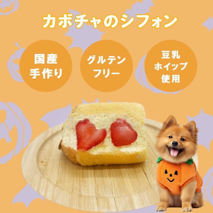 犬用 ハロウィン シフォンケーキ かぼちゃ味 栄養士監修 グルテンフリー 米粉シフォン 2個セット 爆買 |  | 03