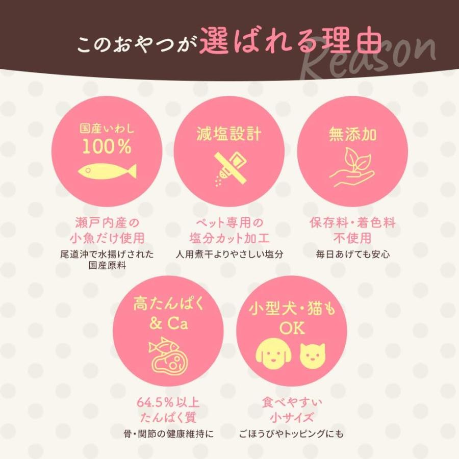 おやつ 煮干し 120g 犬 猫 無添加おやつ 国産煮干し 減塩小魚 イワシ にぼし いりこ ペット 保存料 着色料不使用 |  | 02