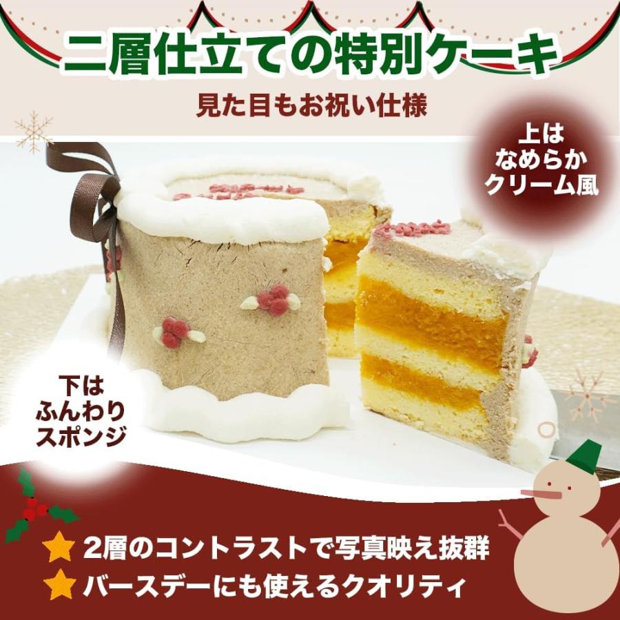 犬用 無添加 クリスマスケーキ 3号サイズ 直径9cm 米粉 100% ケーキ ビーツ ペット用 小麦不使用 無添加ケーキ 冷凍ケーキ |  | 04