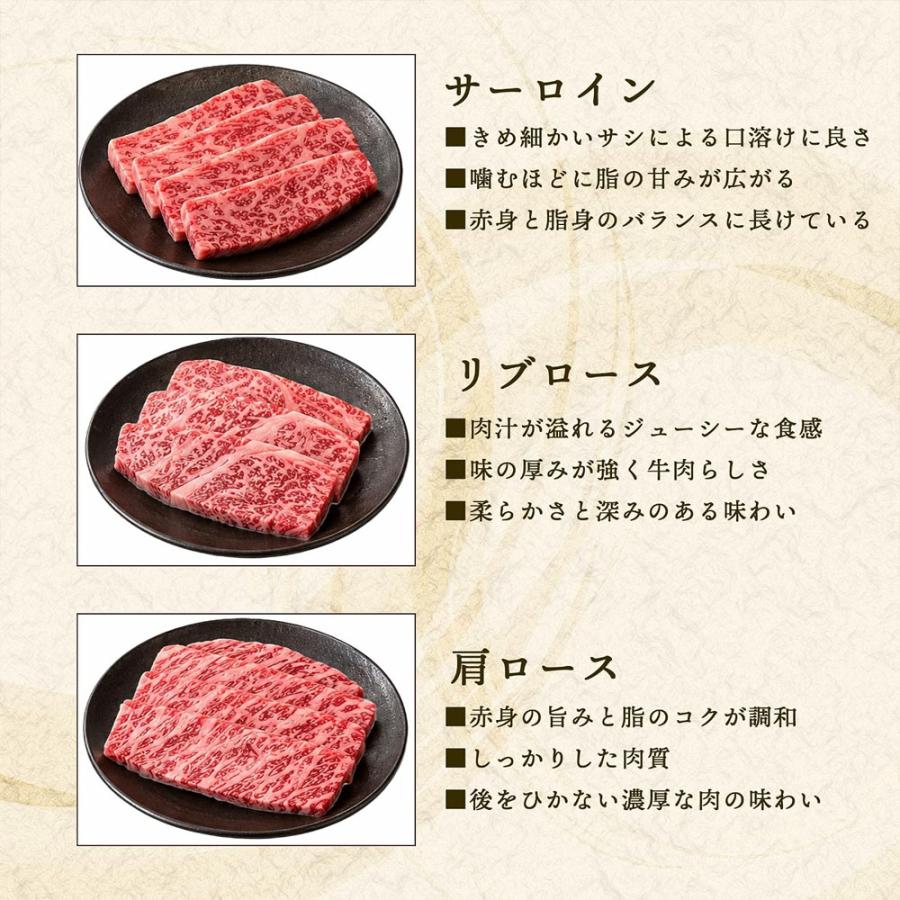 近江牛 焼き肉 セット【サーロイン リブロース 肩ロース モモ カタ バラ】6種 合計300g 焼肉 バーベキュー 肉 ギフト 詰め合わせ 敬老の日 お歳暮 |  | 04