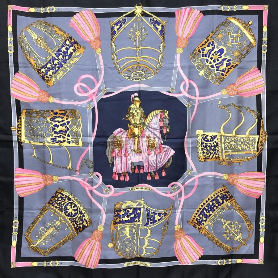 最旬トレンドパンツ マルチカラー グレー 馬柄 鼻革 Muserolles Les カレ90 スカーフ エルメス Hermes 中古 シルク Rlv0391 フランス製 スカーフ Binghamtonhots Com