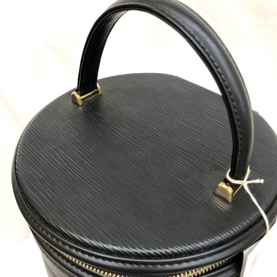 中古 LOUIS VUITTON ルイヴィトン バニティバッグ M48032 カンヌ エピ ノワール ブラック LV ハンドバッグ フランス製