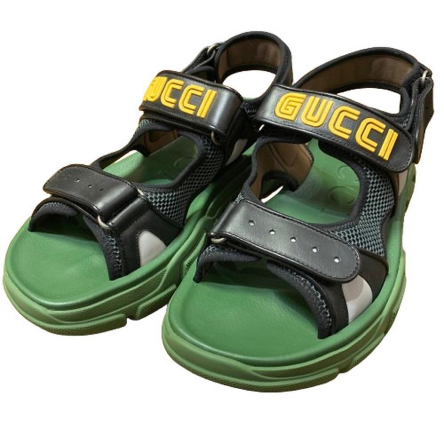 Gucci レザーメッシュサンダル