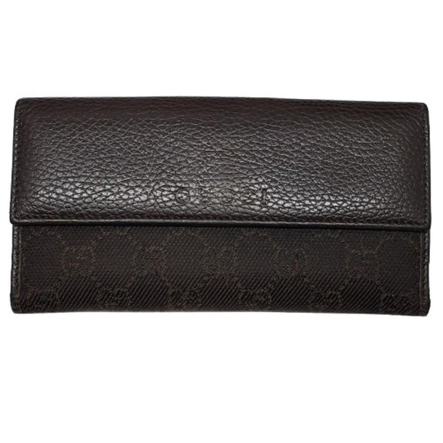 GUCCI グッチ 【lay2213D】 143389 GGキャンバス×レザー 長財布 ロング