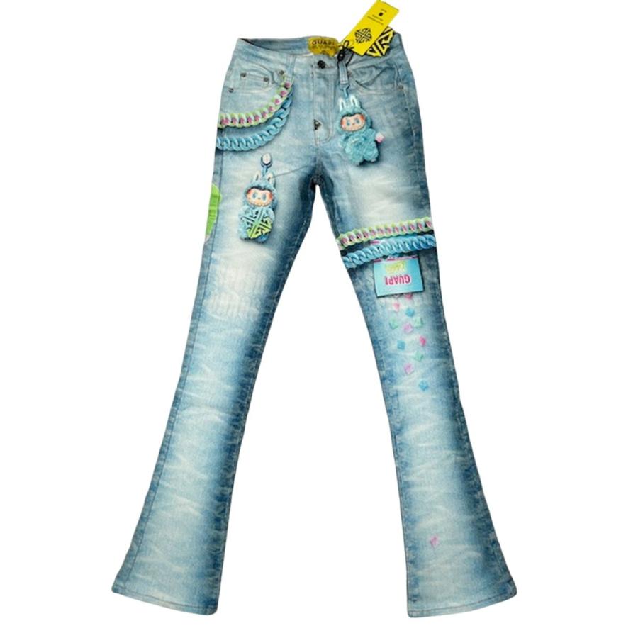 GUAPI 【men2662D】 LABUBU 世界300着限定 Aqua Blue Candy Riot Denim