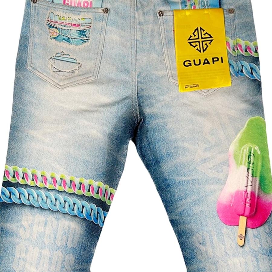 GUAPI 【men2662D】 LABUBU 世界300着限定 Aqua Blue Candy Riot Denim