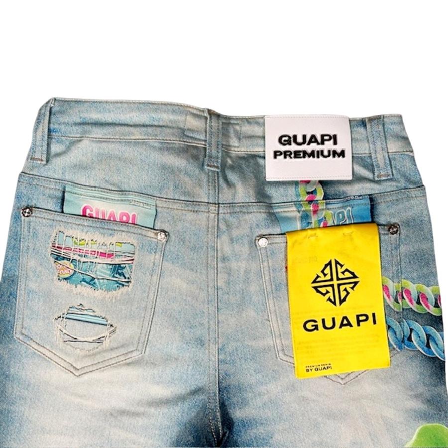 GUAPI 【men2662D】 LABUBU 世界300着限定 Aqua Blue Candy Riot Denim