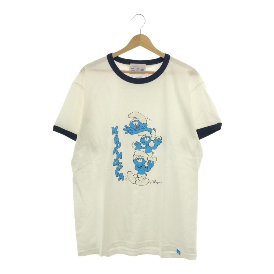 WIND AND SEA 【men1860D】 SMURFS S/S リンガーTee 半袖Tシャツ