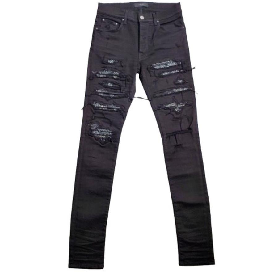 AMIRI アミリ 【men2115D】 バンダナ蛇腹 クラッシュ加工 スキニー  