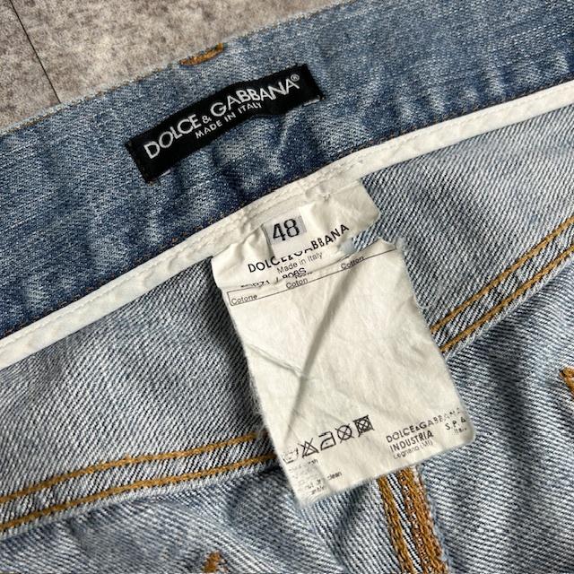 Dolce&Gabbana ドルチェ&ガッバーナ 【men163TJ】 Disney ミッキーマウス ペイント デニムパンツ キャラクターデザイン ダメージ加工 48 HC |  | 04