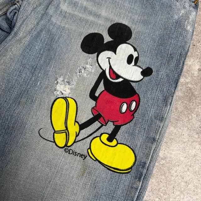 Dolce&Gabbana ドルチェ&ガッバーナ 【men163TJ】 Disney ミッキーマウス ペイント デニムパンツ キャラクターデザイン ダメージ加工 48 HC |  | 05