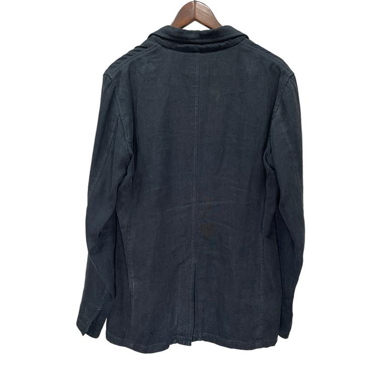 nest Robe ネストローブ 【men1014D】 ヘビーブラックリネン 2Bテーラードジャケット アウター カバーオール size L ヘビーリネン メンズ HC｜next51-kaizuka｜02