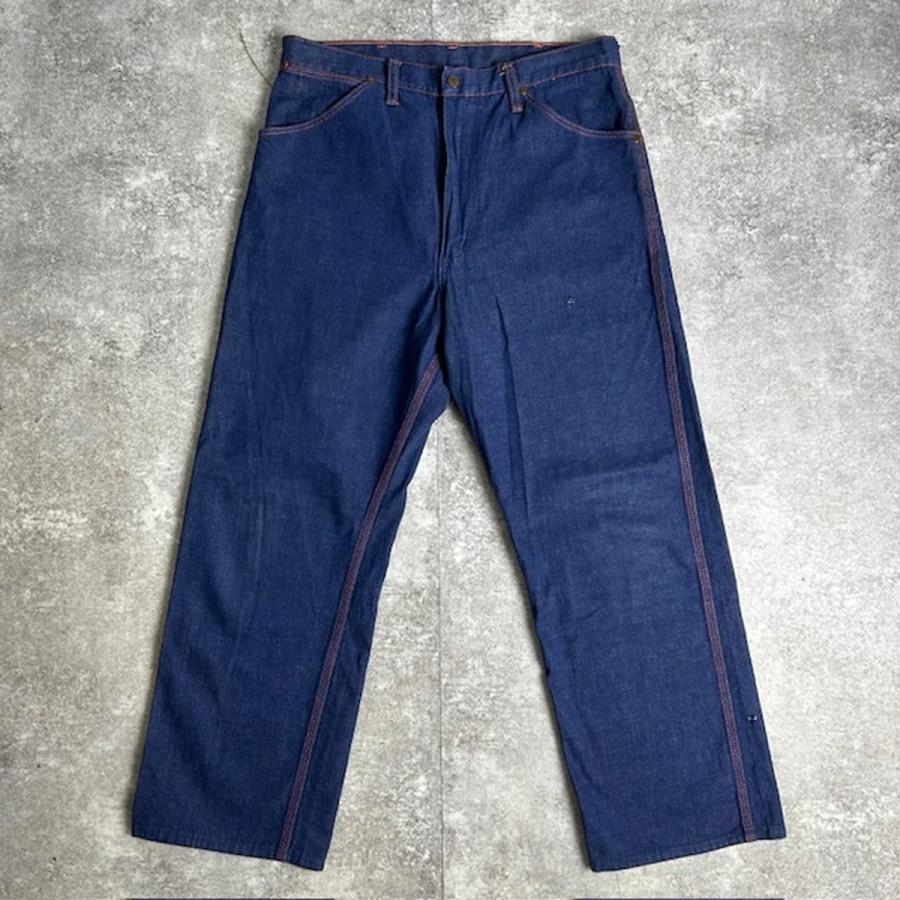 men002YU】 1950's 1960's 50s 60s unknown デニムペインターパンツ