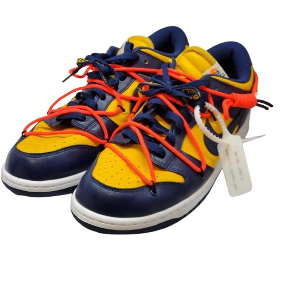 NIKE ナイキ 【men2485D】 Off-White DUNK LOW LTHR OW Michigan