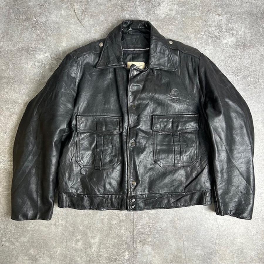 men019YU】 1980's 80s Taylors Leatherwear USA製 ポスリマンレザー