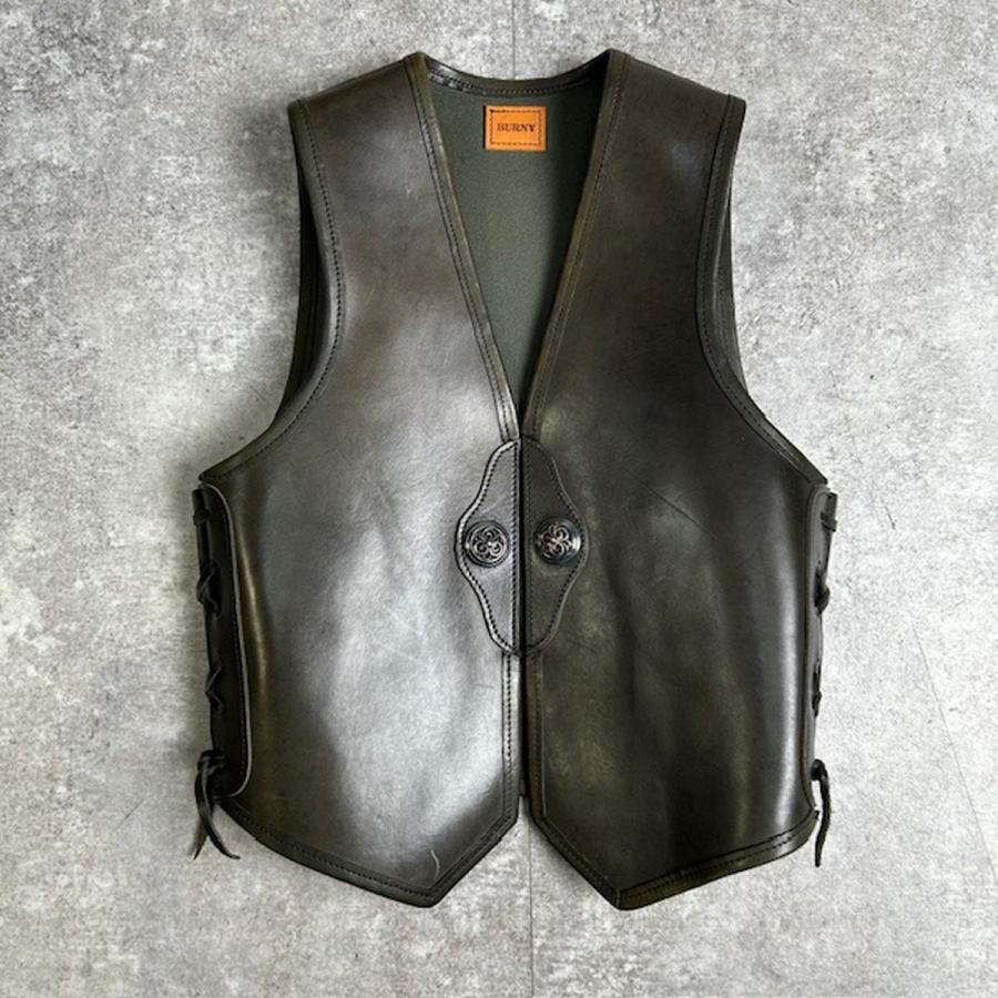 BURNY バーニー 【men151TJ】 サドルレザーベスト バイカースタイル 