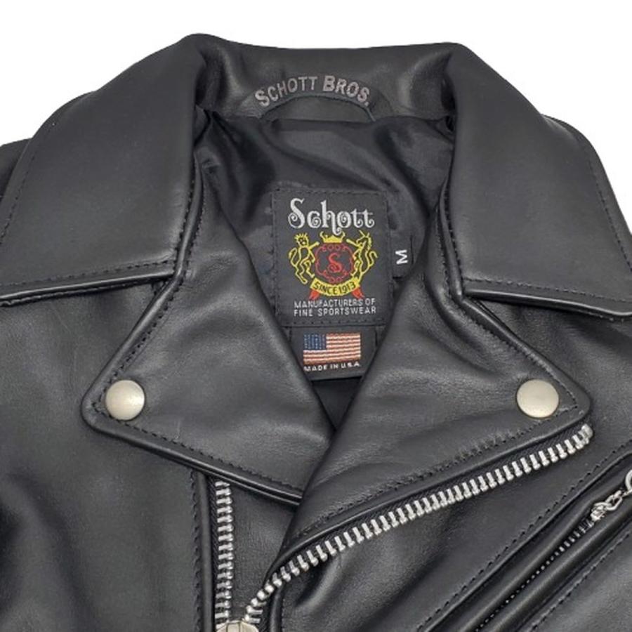Schott Bros 【2132D】 ショットブロス ダブルライダースJKT レザージャケット Kid's キッズ サイズM ブラック 子供用 アウター USA製 AG |  | 01